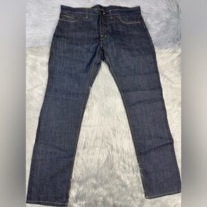 Shockoe atelier dark wash cotton button fly jeans size 40